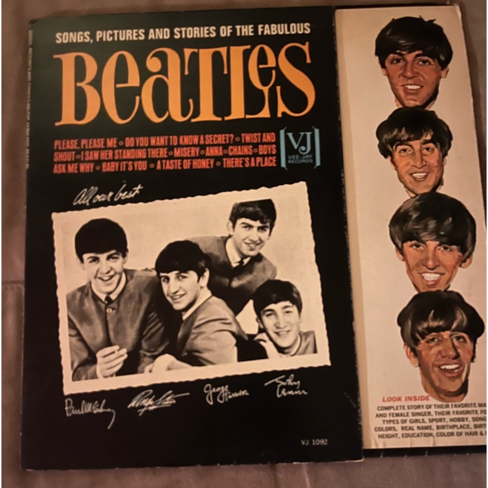 Beatles songs, pictures and stories mono VJLP, VJLP brackets logo 1092 1964 $120